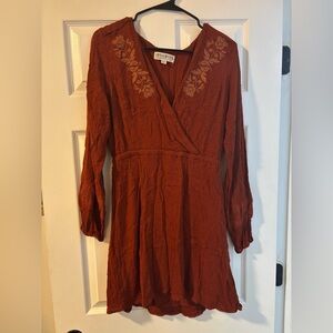 Idyllwind Terracotta Long Sleeve Dress